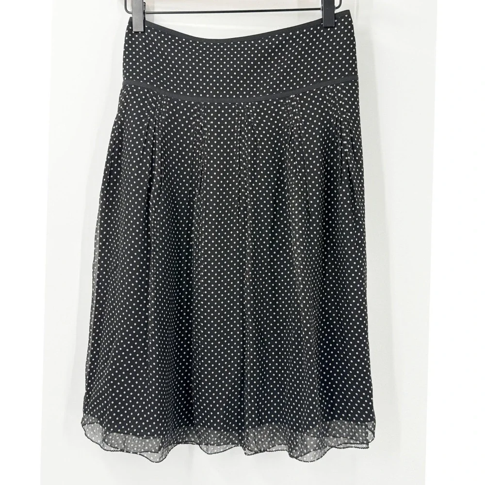 Vtg y2k The Limited Silk Polka Dot Skirt Womens sz 10 fairycore whimsy office